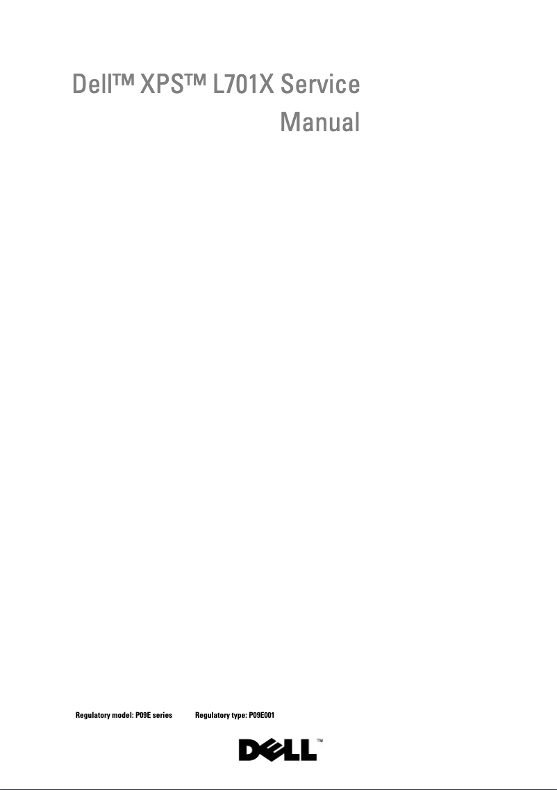 Page 1 de la notice Manuel utilisateur Dell XPS 17 L701X