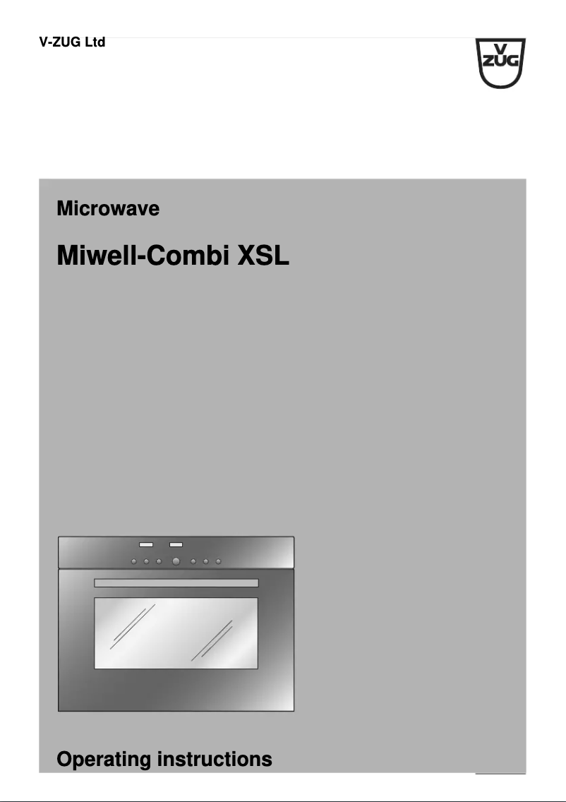 Page 1 de la notice Manuel utilisateur V-Zug Miwell-Combi XSL