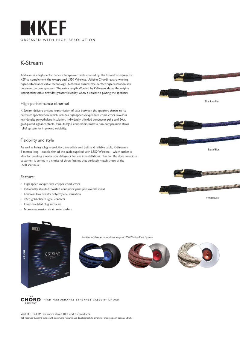 Page 1 de la notice Manuel utilisateur KEF K-Stream