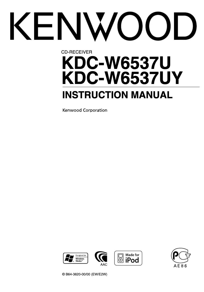Page n°1 - Manuel utilisateur Kenwood KDC-W6537