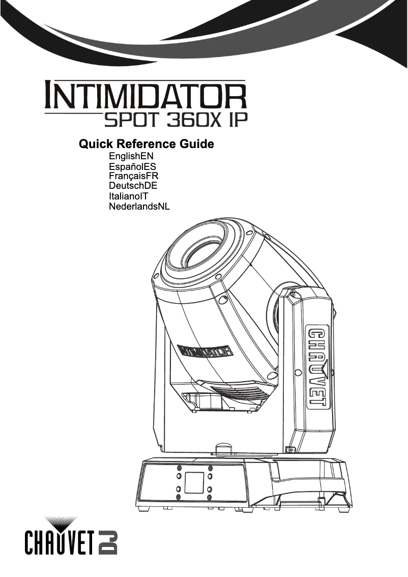 Image de la première page du manuel de l'appareil Intimidator Spot 360X IP