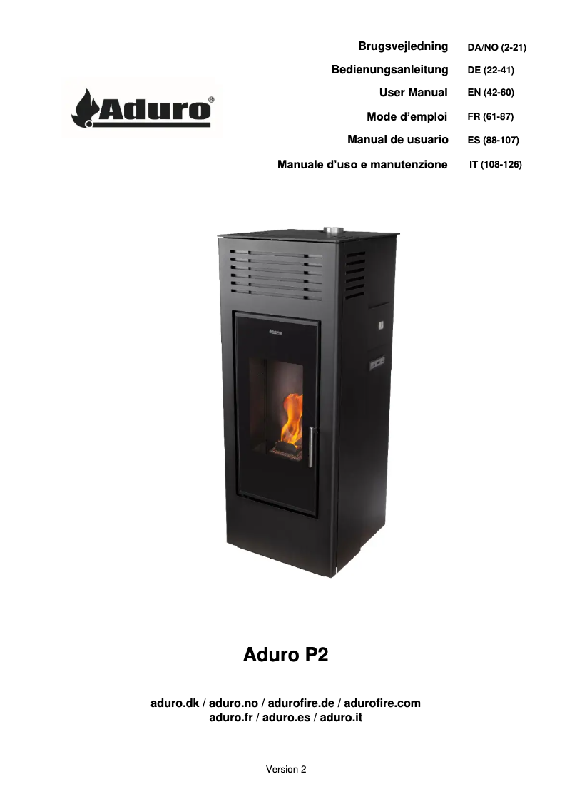 Page n°1 - Manuel utilisateur Aduro P2