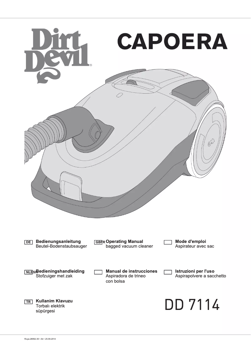 Page 1 de la notice Manuel utilisateur Dirt Devil Capoera DD7114