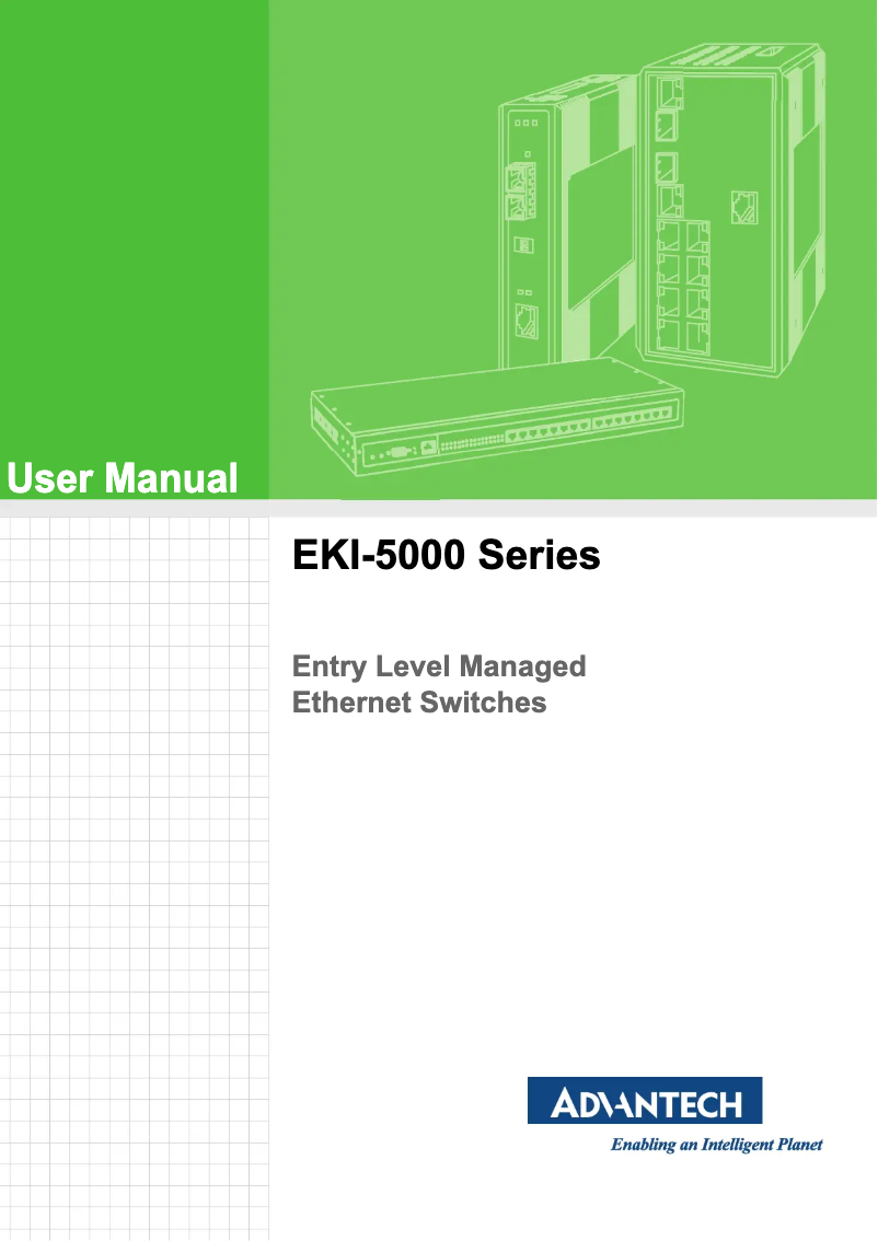 Page 1 de la notice Manuel utilisateur Advantech EKI-5629CI-PN-AE