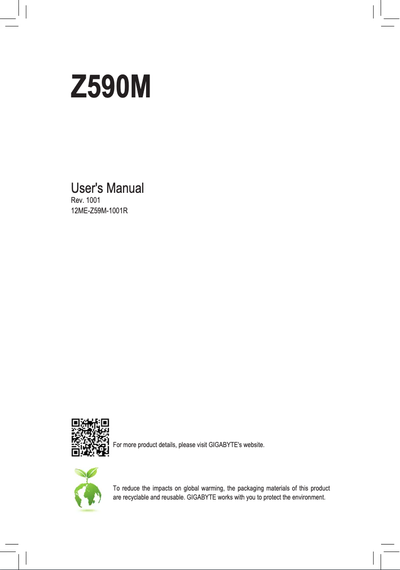 Página 1 del manual Manual de usuario Gigabyte Z590M Gaming X