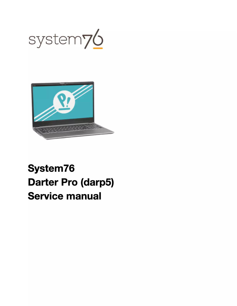 Page 1 de la notice Manuel utilisateur System76 Darter Pro