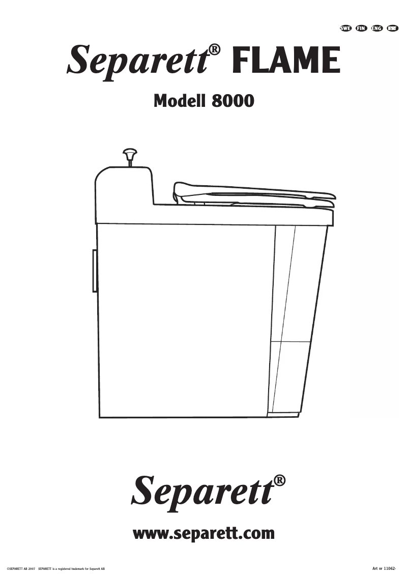 Page n°1 - Manuel utilisateur Separett Flame 8000