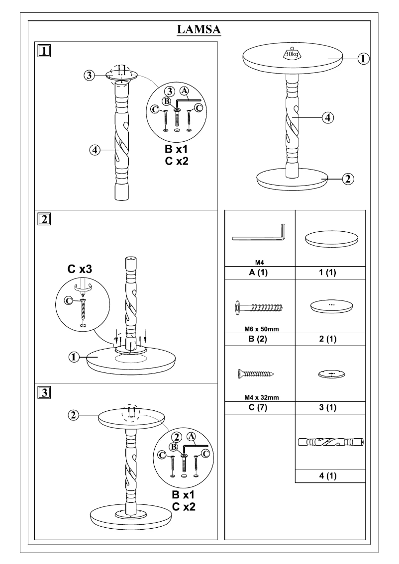Page n°1 - Manuel utilisateur JYSK Lamsa