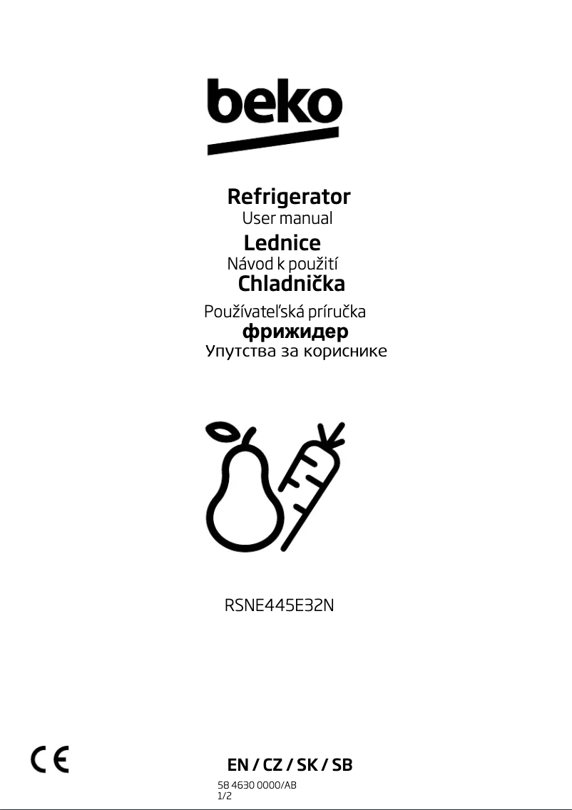 Image de la première page du manuel de l'appareil RSNE445E32N