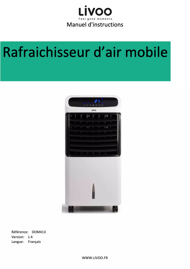 Page n°1 - Manuel utilisateur Livoo DOM413