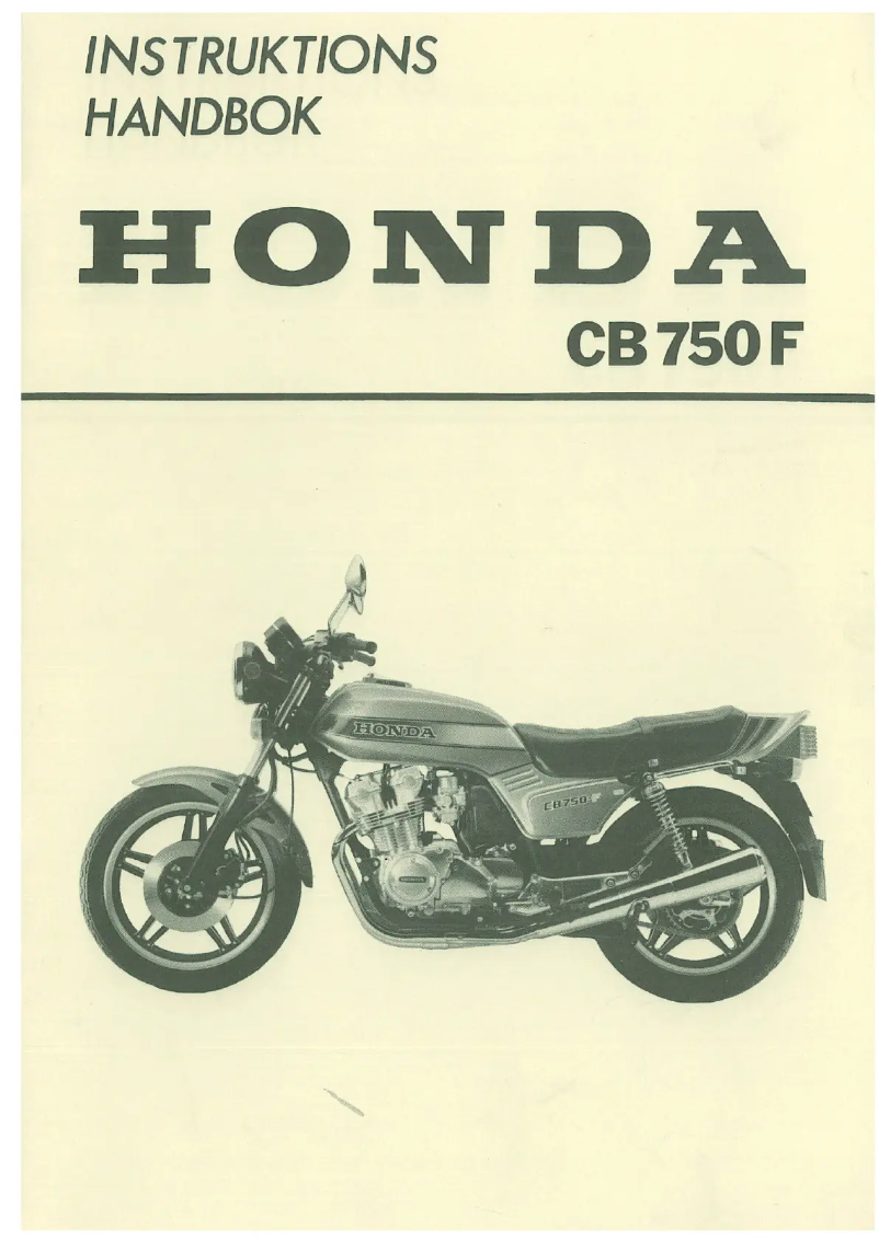 Imagen de la primera página del manual del dispositivo CB 750 F