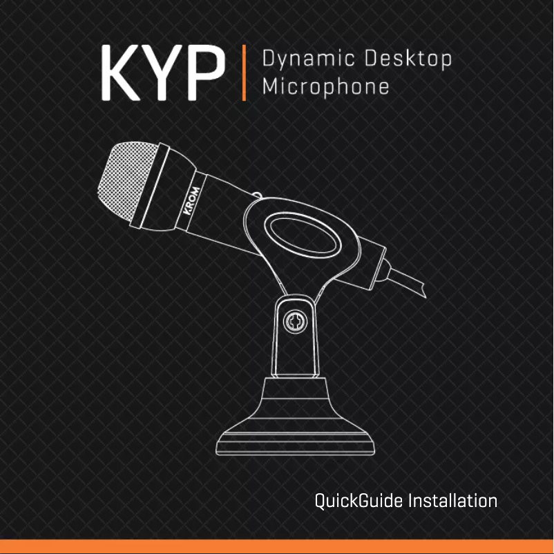 Image de la première page du manuel de l'appareil Krom Kyp