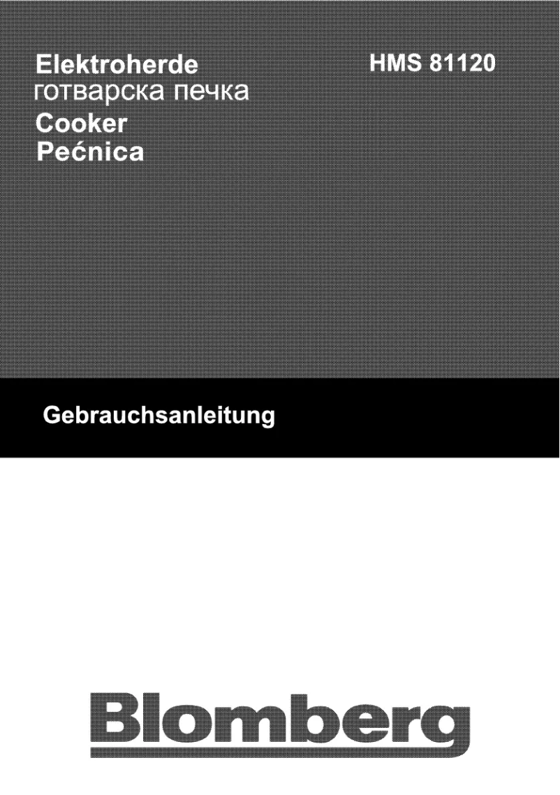 Page 1 de la notice Manuel utilisateur Blomberg HMS 81120