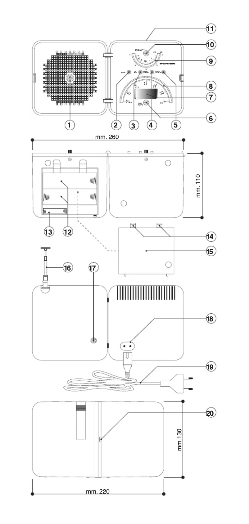 Page n°1 - Manuel utilisateur Brionvega Cubo TS522 RC