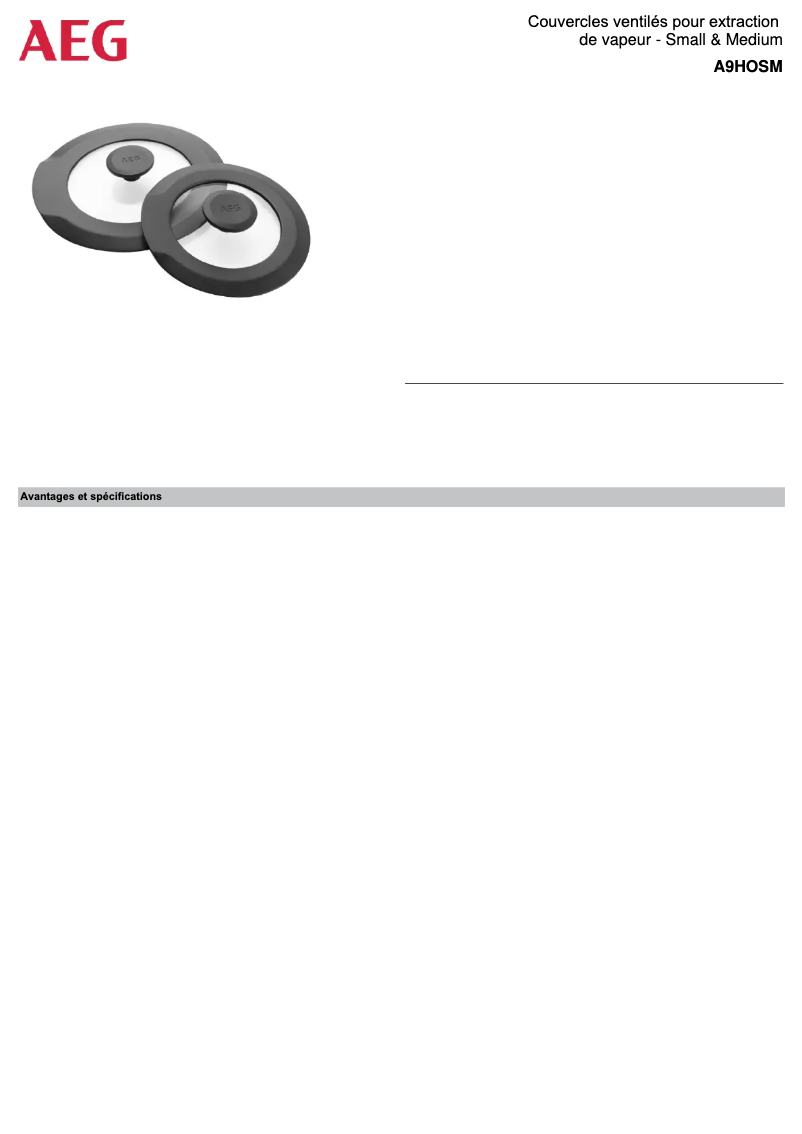 Image de la première page du manuel de l'appareil A9HOSM