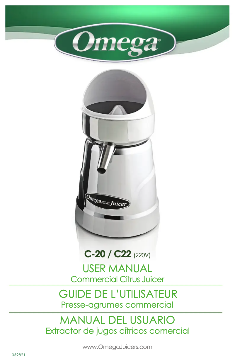 Page n°1 - Manuel utilisateur Omega C20