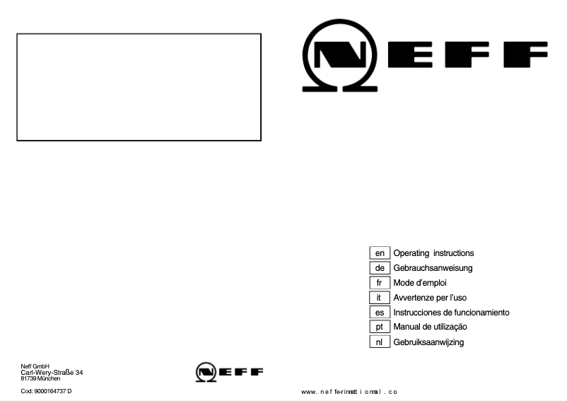 Page n°1 - Manuel utilisateur Neff T25Z55N0
