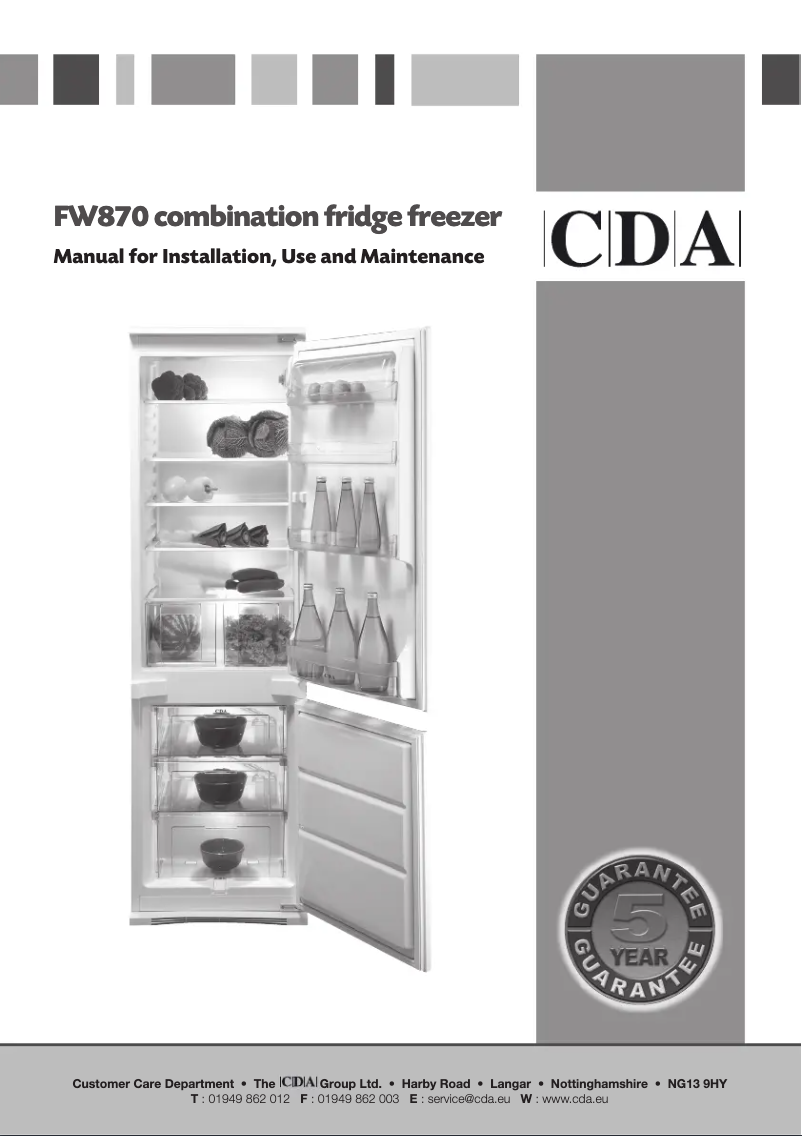 Image de la première page du manuel de l'appareil CW897