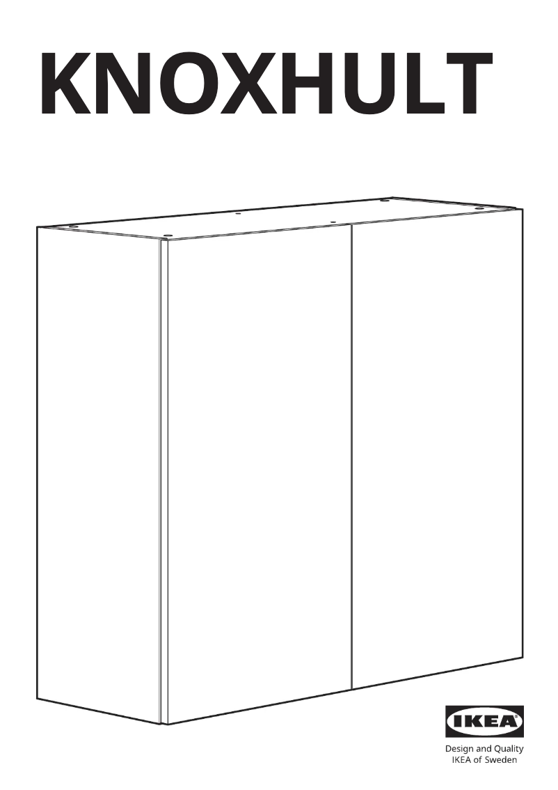 Image de la première page du manuel de l'appareil KNOXHULT 403.342.85