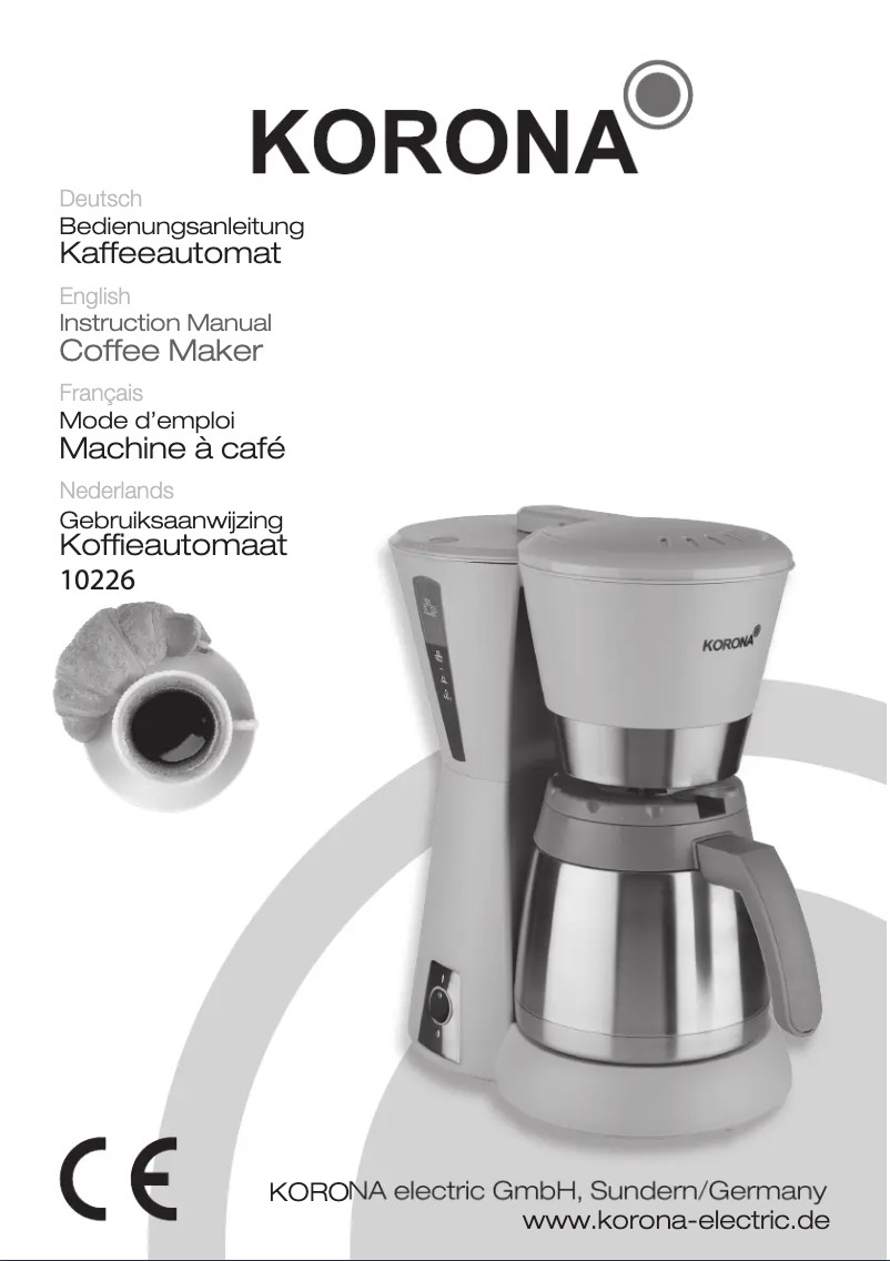 Image de la première page du manuel de l'appareil 10226