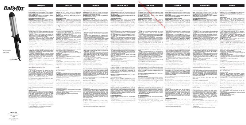 Image de la première page du manuel de l'appareil C453E