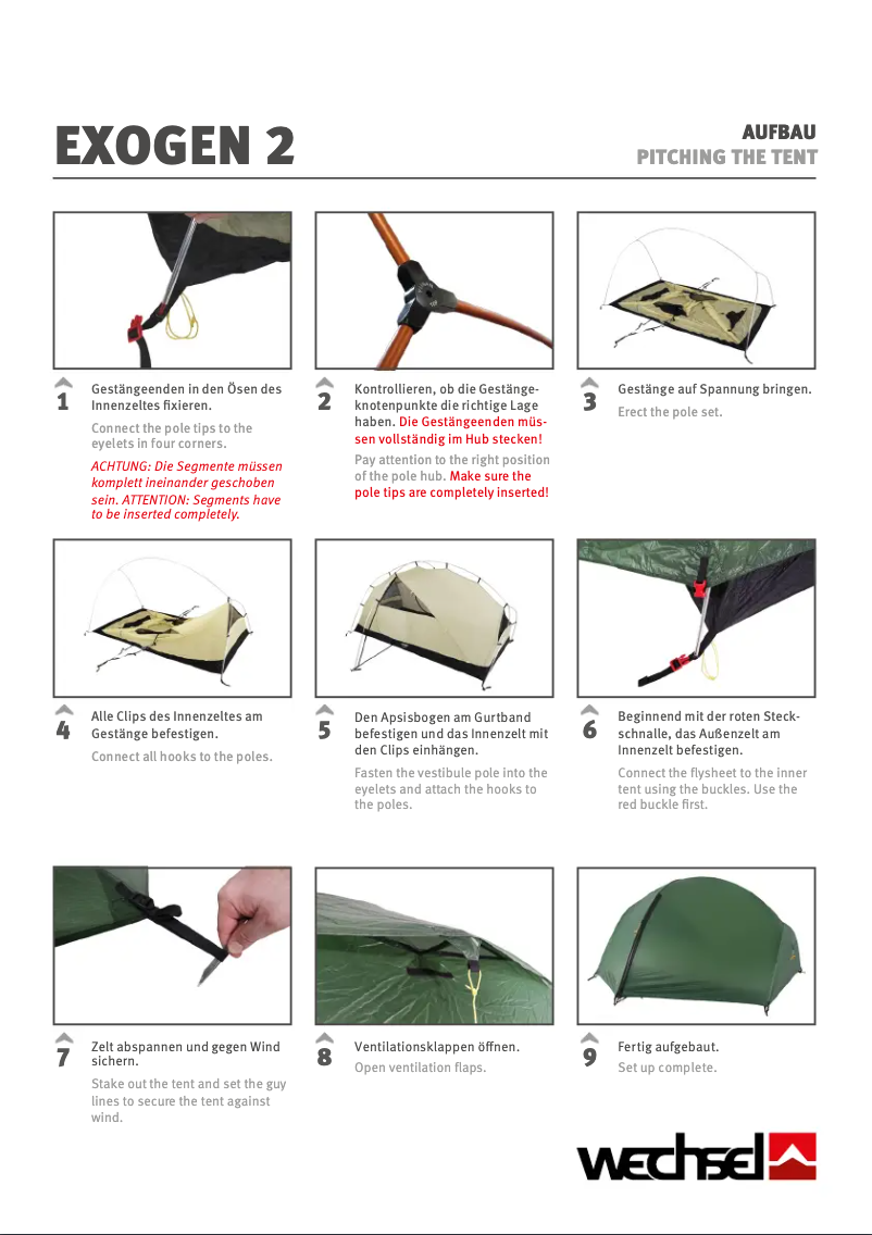 Page n°1 - Manuel utilisateur Wechsel Exogen 2