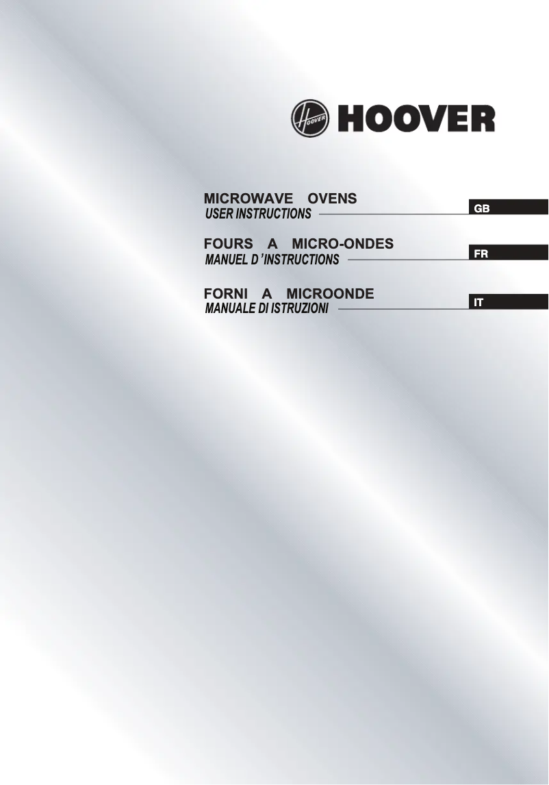 Image de la première page du manuel de l'appareil HM20GX