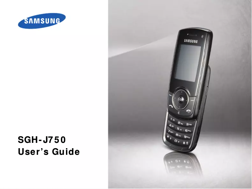 Image de la première page du manuel de l'appareil SGH-J750