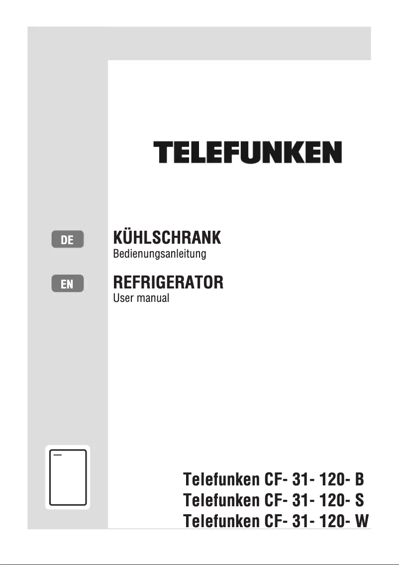 Page 1 de la notice Manuel utilisateur Telefunken CF-31-120-W