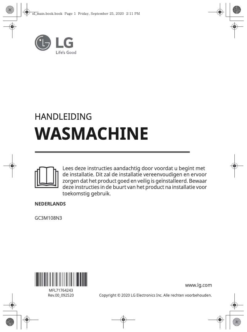 Page 1 de la notice Manuel utilisateur LG GC3M108N3