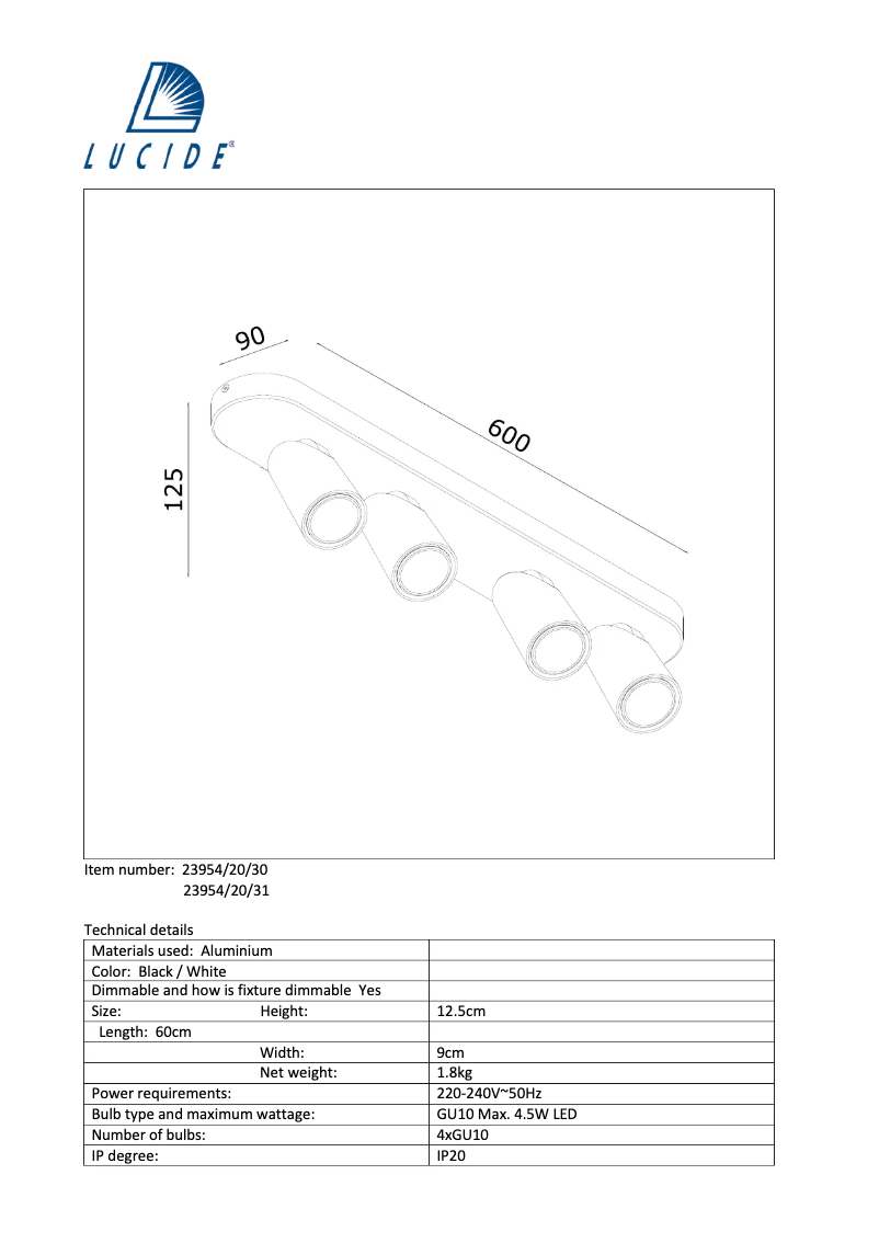 Imagen de la primera página del manual del dispositivo Xyrus 23954/20/30