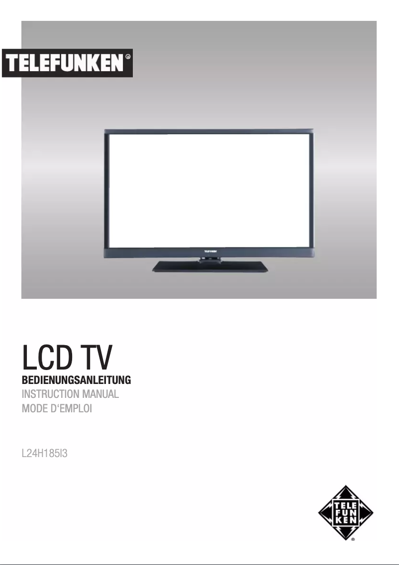 Page n°1 - Manuel utilisateur Telefunken L24H185I3