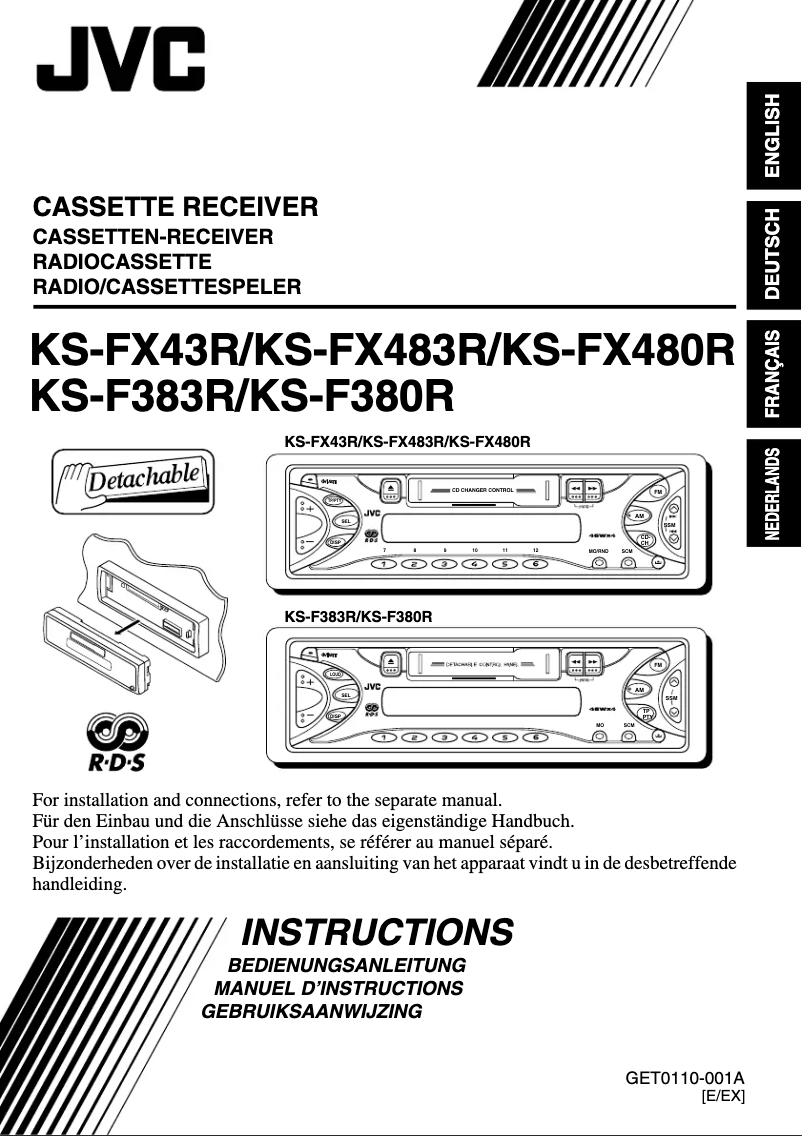 Image de la première page du manuel de l'appareil KS-F380R