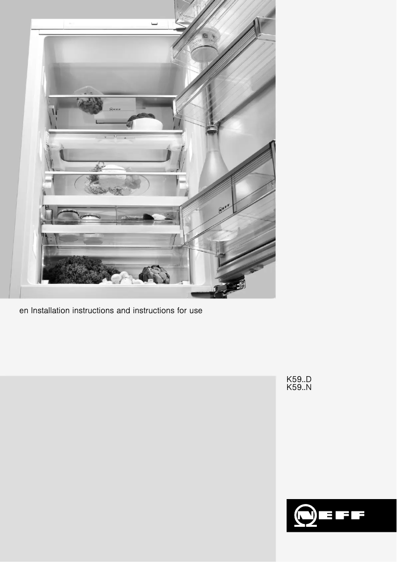Page n°1 - Guide d'installation Neff K5930D1GB
