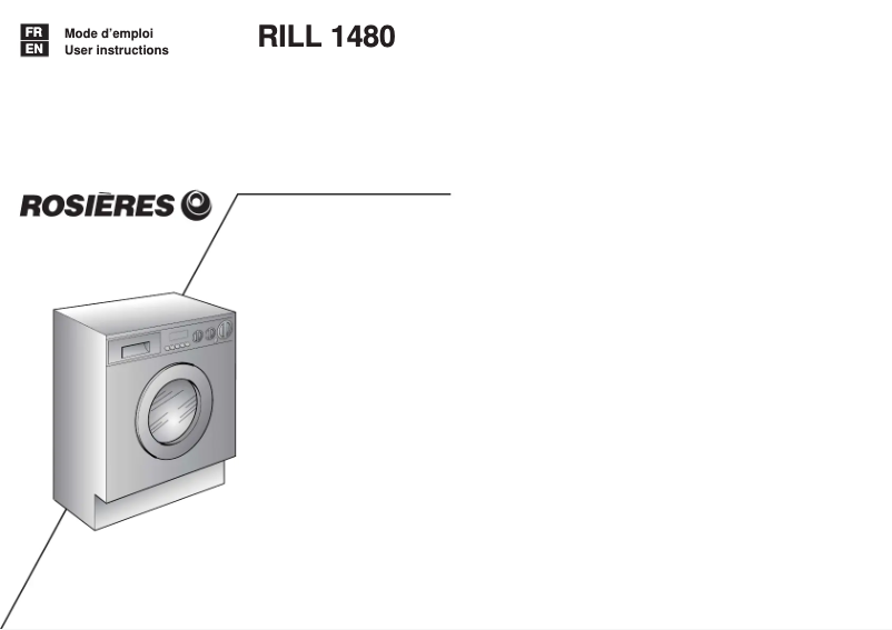 Page n°1 - Manuel utilisateur Rosieres RILL1480-47S