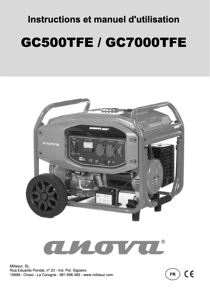 Página 1 del manual Manual de usuario Anova GC7000TFE