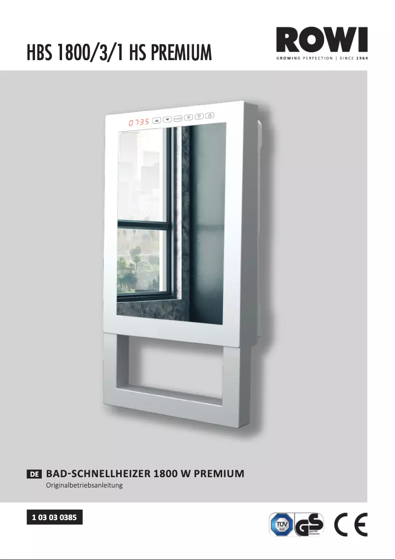 Page 1 de la notice Manuel utilisateur Rowi HBS 1800/3/1 HS Premium