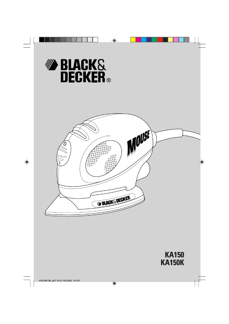 Page 1 de la notice Manuel utilisateur Black & Decker KA150