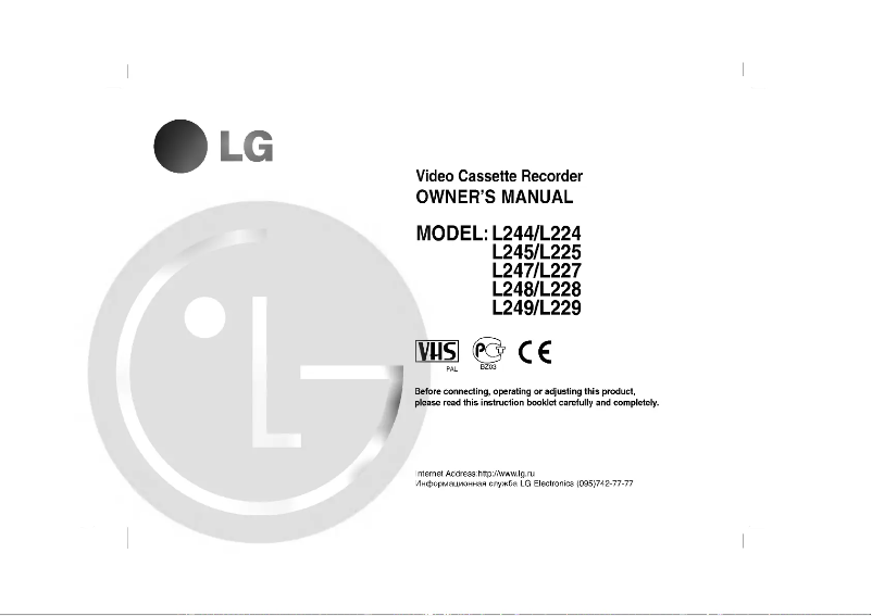 Page n°1 - Manuel utilisateur LG L244