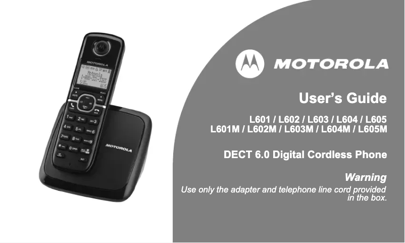 Page 1 de la notice Manuel utilisateur Motorola L603