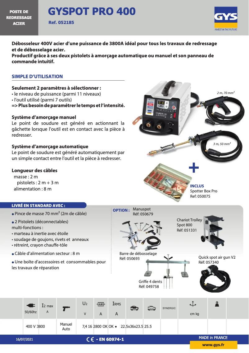 Imagen de la primera página del manual del dispositivo Gyspot PRO 400