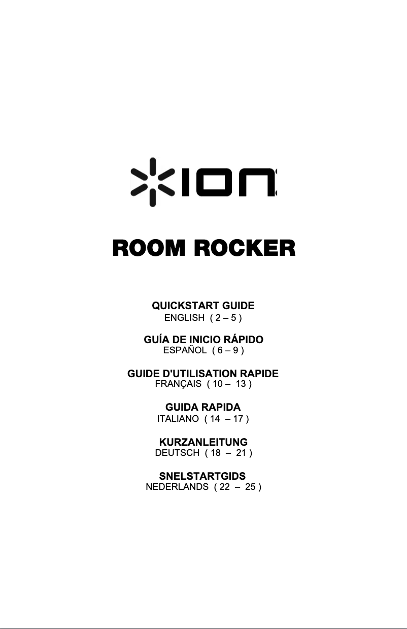 Page n°1 - Manuel utilisateur ION Room Rocker