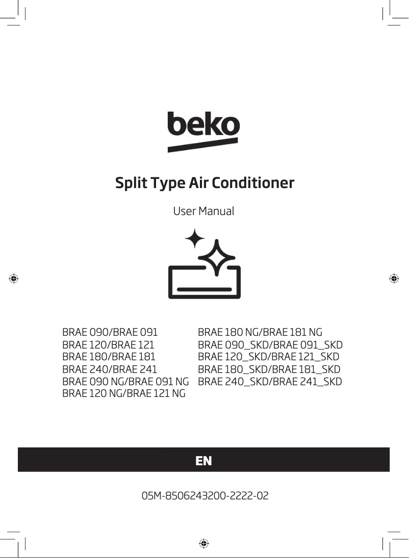 Page 1 de la notice Manuel utilisateur Beko BRAE 240