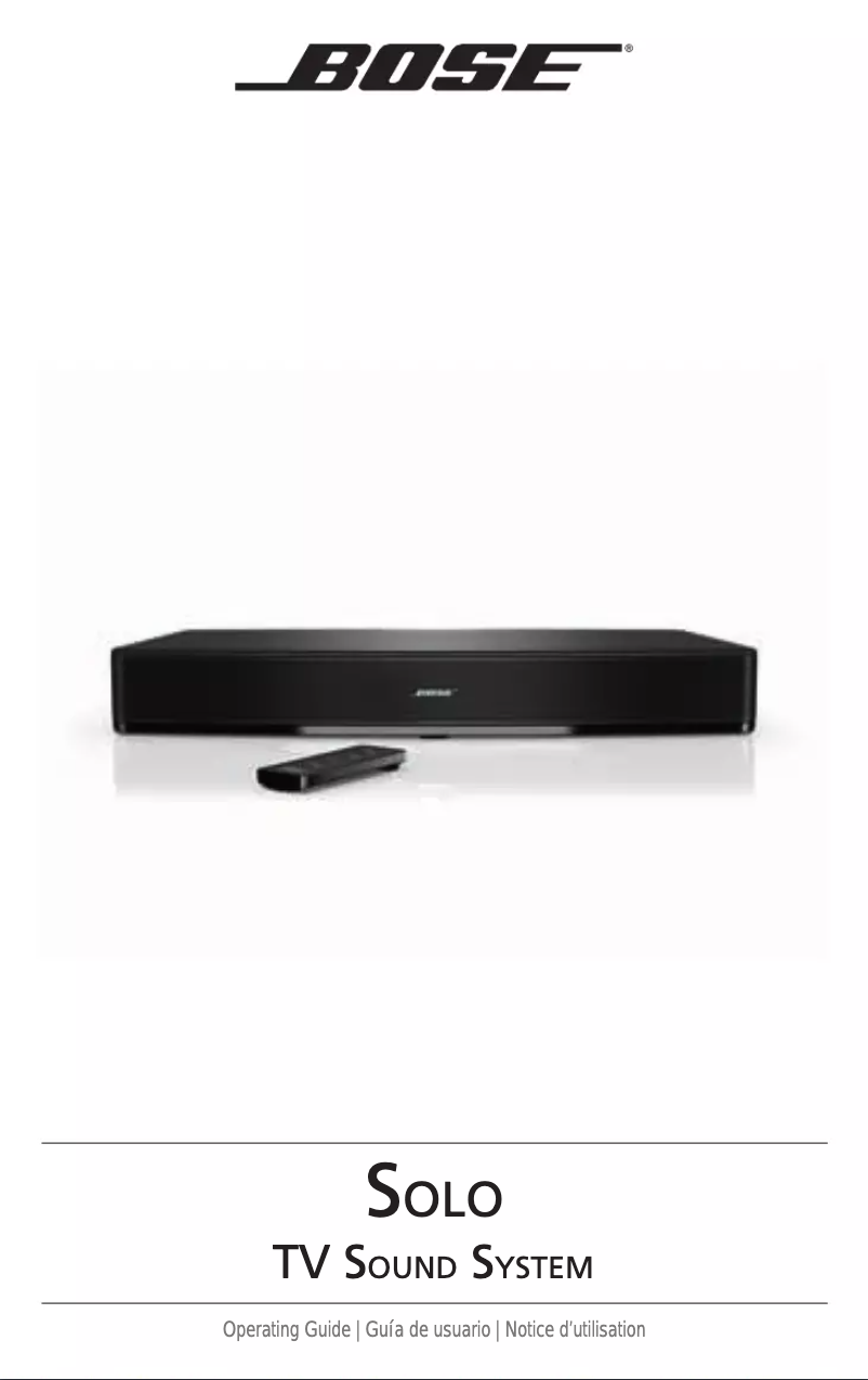 Página 1 del manual Manual de usuario Bose Solo TV Sound System