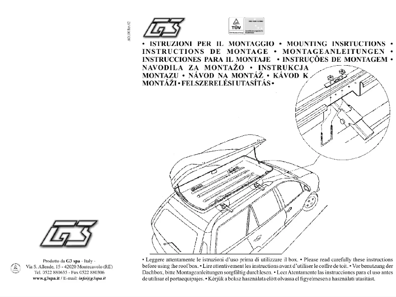 Page n°1 - Manuel utilisateur G3 Titan 320