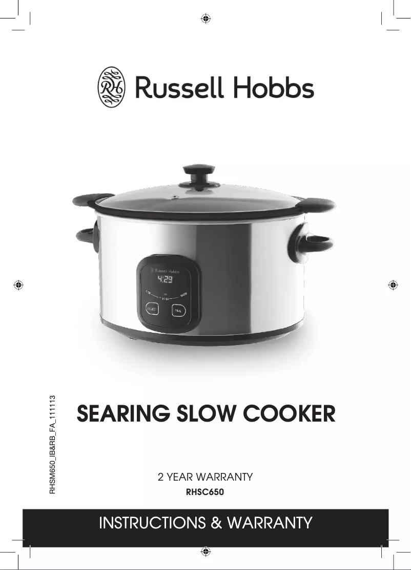 Página 1 del manual Manual de usuario Russell Hobbs RHSC650