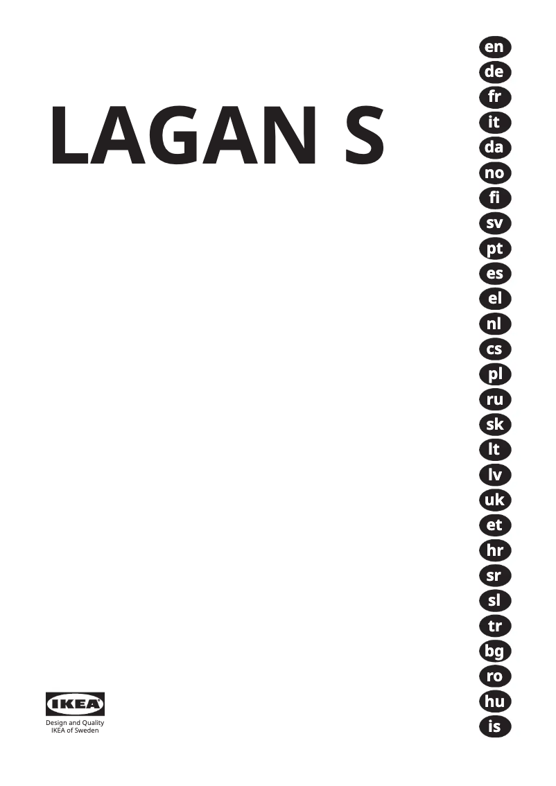 Page 1 de la notice Manuel utilisateur Ikea LAGAN 705.679.28
