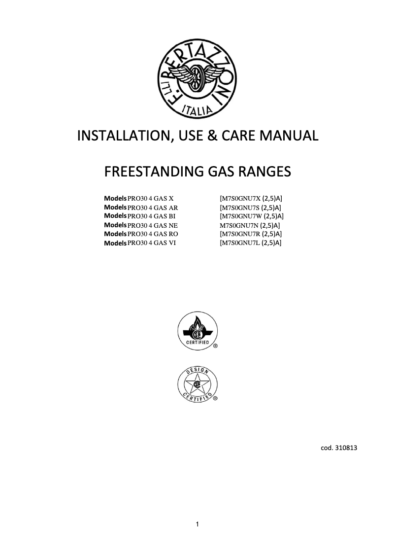 Image de la première page du manuel de l'appareil PRO30 4 GAS X