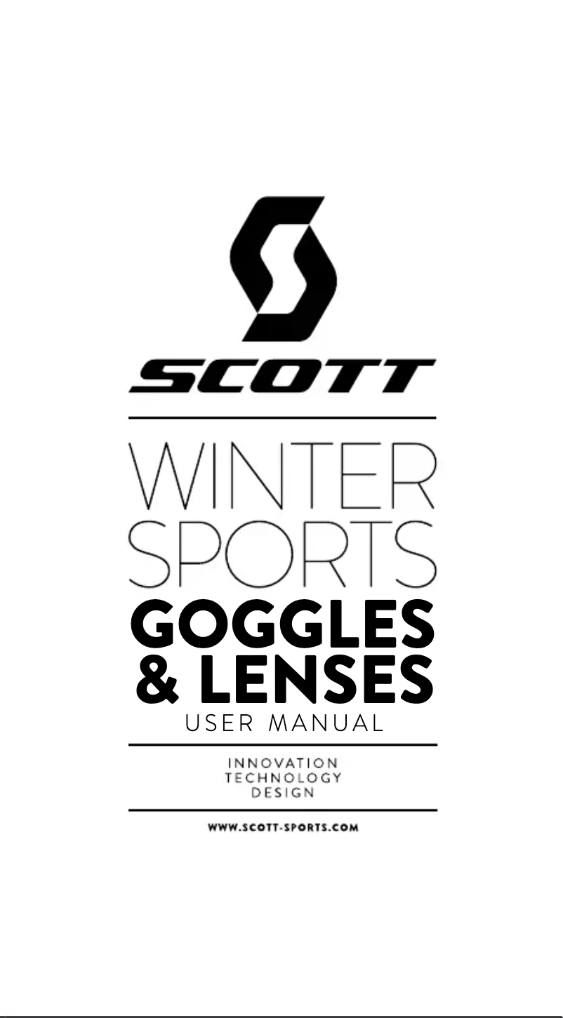 Página 1 del manual Manual de usuario Scott Shield Goggle