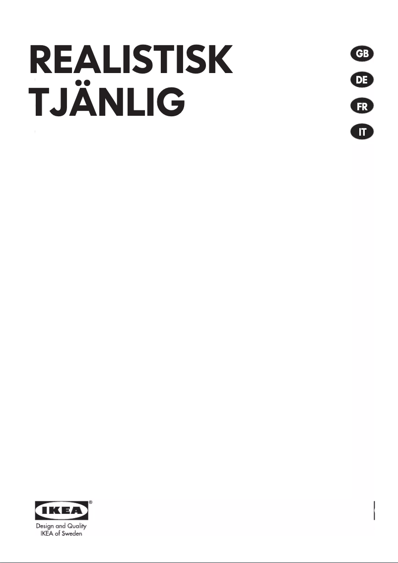 Image de la première page du manuel de l'appareil Tjanlig